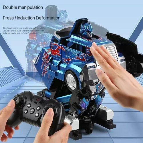 One-click transformable remote control children's racing car, gest-sensing transformable remote control car, Qingtian robot, King Kong model, rechargeable remote control car, sports car boy toy car
