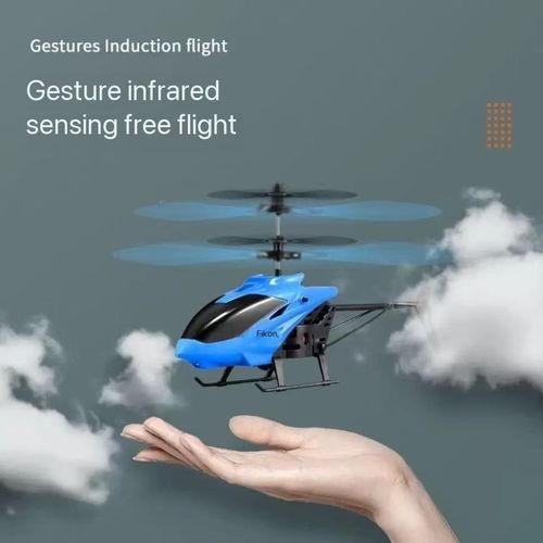 Intelligent sensing drone, remote-controlled aircraft, helicopter, hover, shockproof, suitable for children