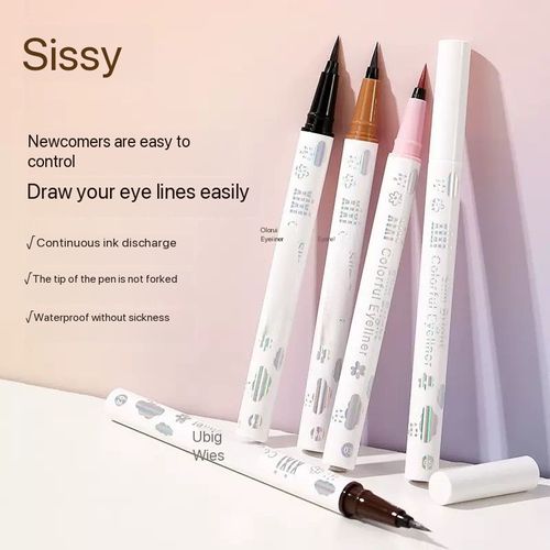Waterproof, sweat resistant, color fast drying, extremely fine, non smudging, sponge under eyelash soft hair eyeliner liquid pen