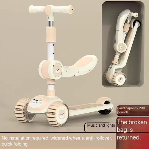 Children's scooter boys and girls three-in-one sliding folding balance bike