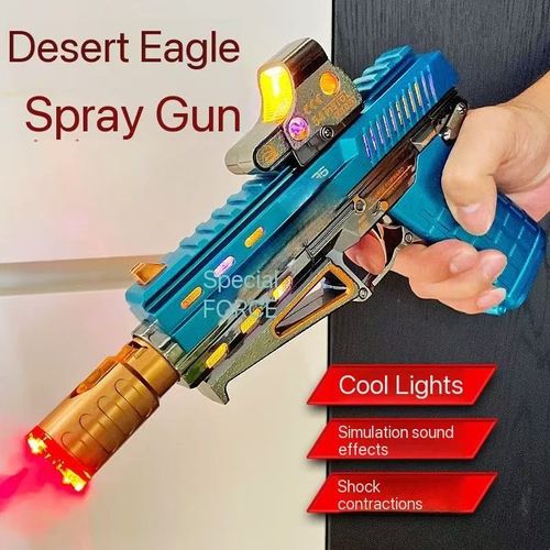 Children's electric toy gun boys simulation fire sound telescopic spray luminous revolver
