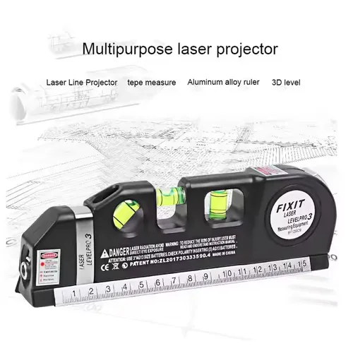 Multifunctional 4-in-1 infrared laser level 2.5m tape measure electronic laser level