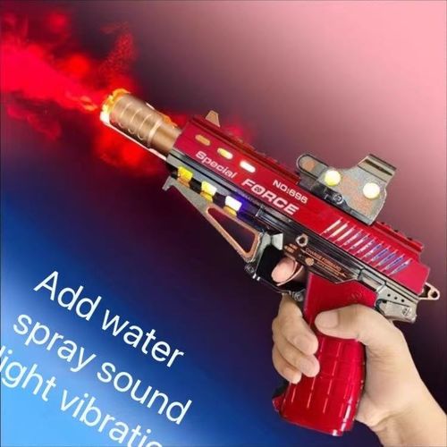 Children's electric toy gun boys simulation fire sound telescopic spray luminous revolver
