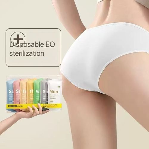7-pack disposable underwear for women, travel sterile pants, postpartum women, menstrual period, plus size shorts, no wash, day throw pants