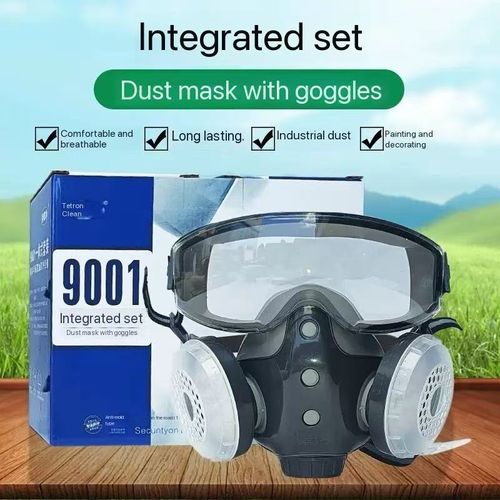 One-piece eye protection dust mask glasses anti-splash anti-industrial dust grinding welding