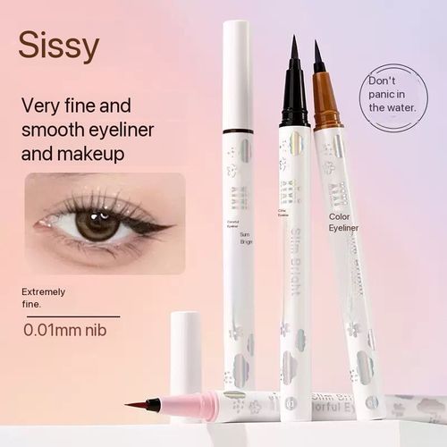 Waterproof, sweat resistant, color fast drying, extremely fine, non smudging, sponge under eyelash soft hair eyeliner liquid pen