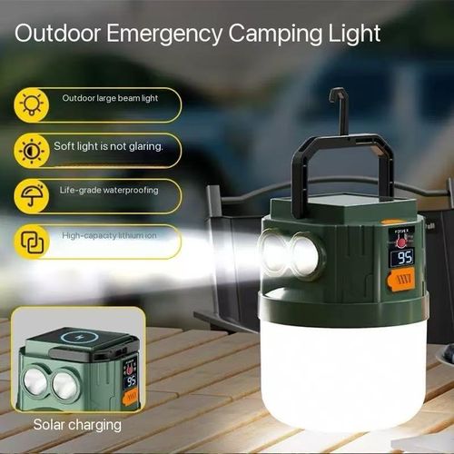 Camping lights, solar-powered rechargeable lamps with ultra-long battery life, emergency lights, night market stall lights, outdoor rechargeable lighting lamps