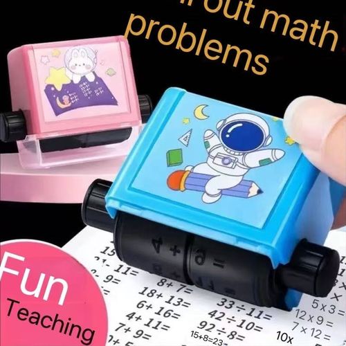 Mathematics addition, subtraction, multiplication and division roller artifact seal practice automatic question artifact