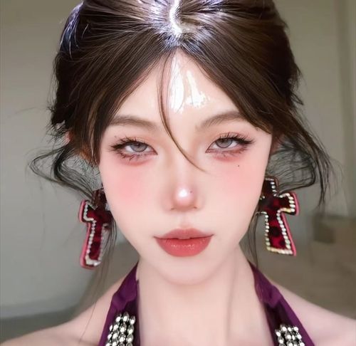 Leopard print cross earrings, millennium old Shibuya spicy girl y2k, niche personality, Japanese punk exaggerated earrings