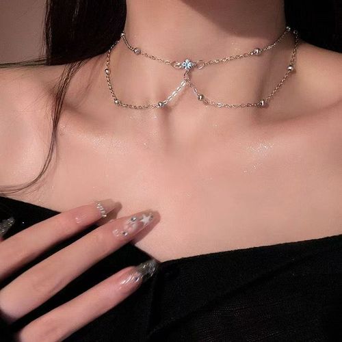 Purely seductive style, braided body chain, European and American style bodychain, sexy necklace, low-cut back chain decoration