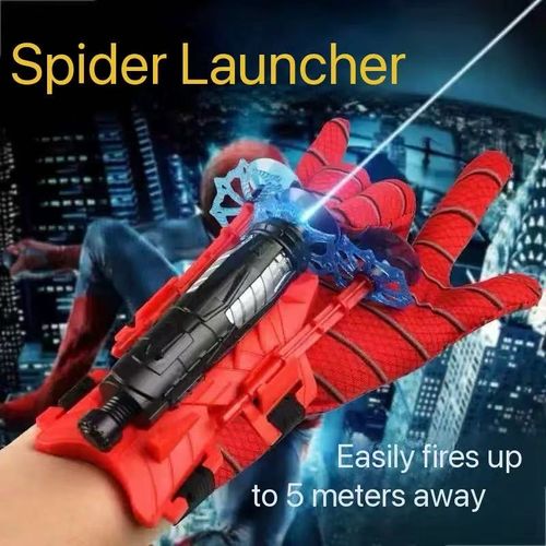 Spider-Spinning Wall-Adhesive Soft Ball Gun Suction Cup Launcher Toy