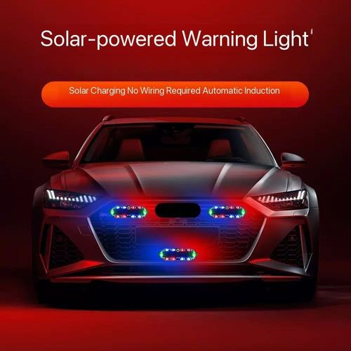 （Buy one get one free）Flashing warning light motorcycle wiring free protection electric car led rear tail light width night car rear-end collision solar