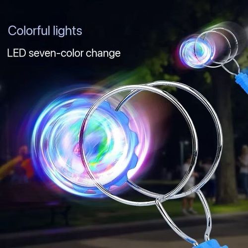 Magic flying luminous gyroscope track magnetic magic luminous gyroscope children's hand-eye-brain coordination training small toy