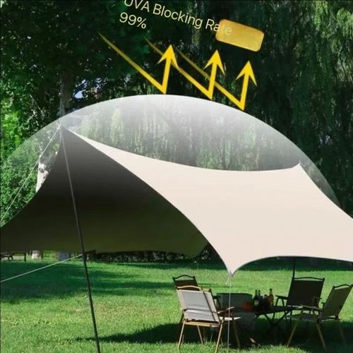Outdoor thickened vinyl canopy camping tent set butterfly rainproof sunshade canopy parasol vinyl canopy
