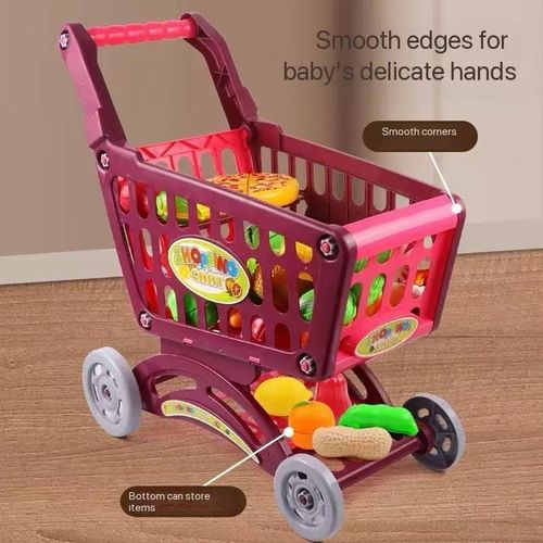Children's shopping cart toy boys and girls play house large simulation supermarket toddler trolley