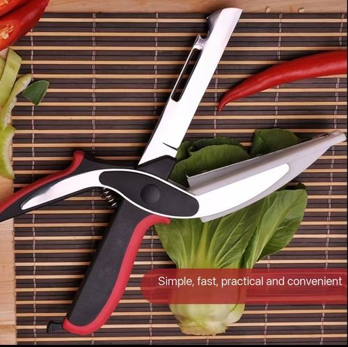 Kitchen multi-functional scissors, folding cutting board, kitchen knife, cutting board, bottle opener, planer and knife, all-in-one outdoor barbecue scissors