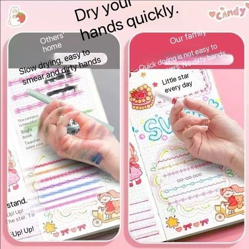 (Pack of eight)Flower outline pen curve pen handbook curve color pen handbook roller lace pen special pen for handwriting newspaper