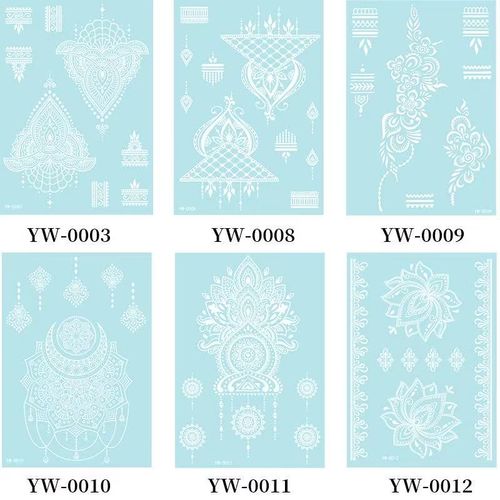 Henna luminous white tattoo stickers high-end face stickers henna arm stickers