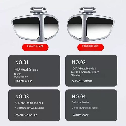Car rearview mirror 360° car blind spot wide angle reversing auxiliary mirror