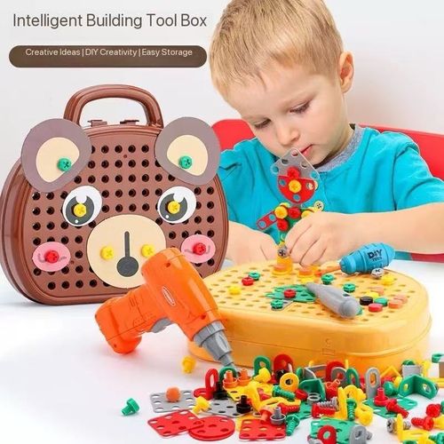 Assembly tool box baby educational electric drill screwdriver screw repair children's repair tool box