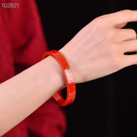 高含量硃砂大漆工藝系列手鐲