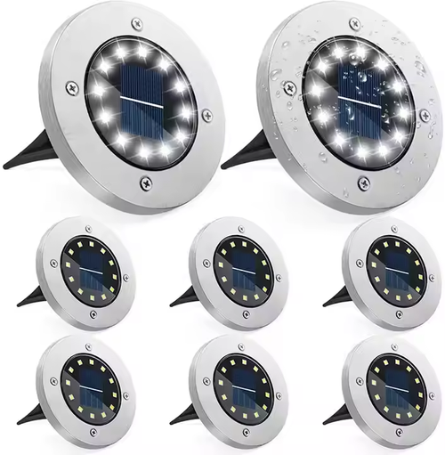 Solar Ground Lamp 16Leds Waterproof in Ground Lighting Outdoor Solar Garden Light Landscape Light for Yard Walkway Patio Lawn