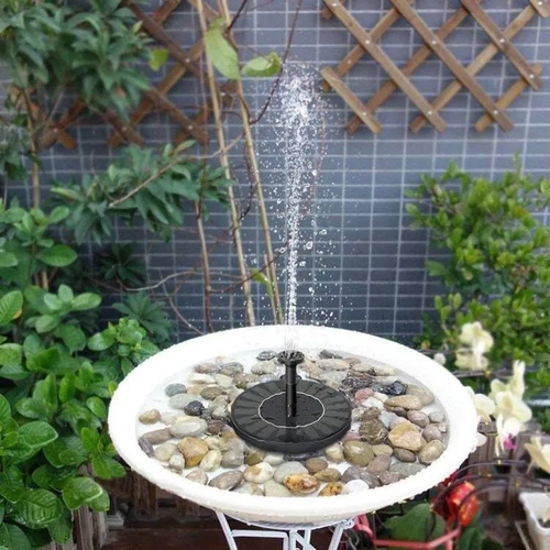 Solar energy-powered fountain pool garden water feature outdoor fountain pool floating bird bath in courtyard landscape small fountain