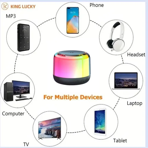 Wireless Bluetooth Speaker Trendy Music Bedside Lamp Dimmable Warm White Light &RGB Color Changing