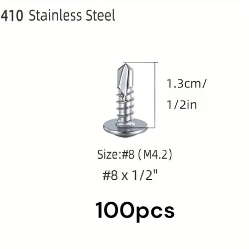 100pcs  410 stainless steel thread self-drilling CSK screws