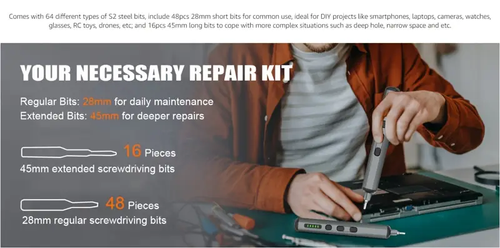 46-in-1 Cordless Electric Screwdriver Set