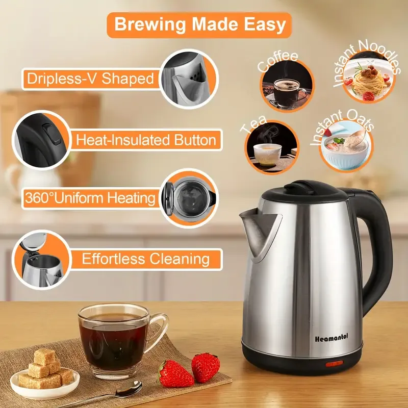 Heamantol Electric Kettle, 700W Hot Water Kettle Teapot Boiler&Tea Kettle Pot, Auto Shut Off&Boil-Dry Protection