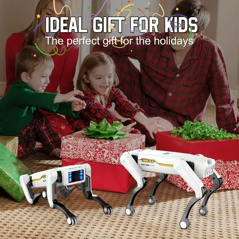 Intelligent Robot Dog, 2.4GHz Remote Control Toy Dog, With A Maximum Remote Control Distance Of 82Ft, AI Voice Control Can Be Connected To Mobile Apps, Can Dance, Programmable Supports Voice Commands, Top Children Christmas And New Year Gifts