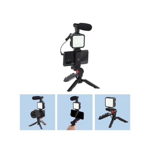 Phone Vlog Video Kit With Adjustable Tripod Stabilizer Microphone