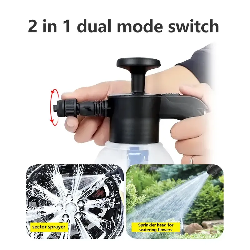 High-Pressure Handheld Car Washer - Foam Dispenser - Manual Operation, Portable, Ideal for Home Vehicle Cleaning