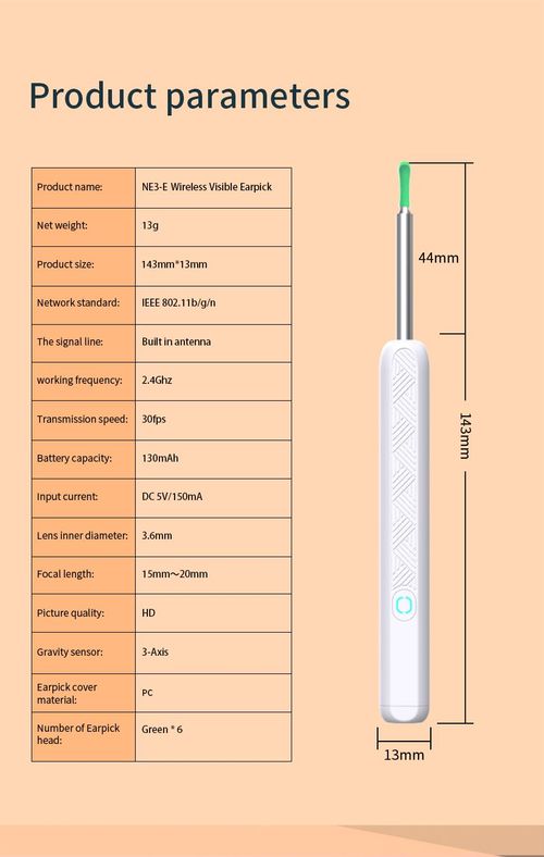 Visual Ear Scoop Cordless Cleaning Endoscope HD Ear Pickers