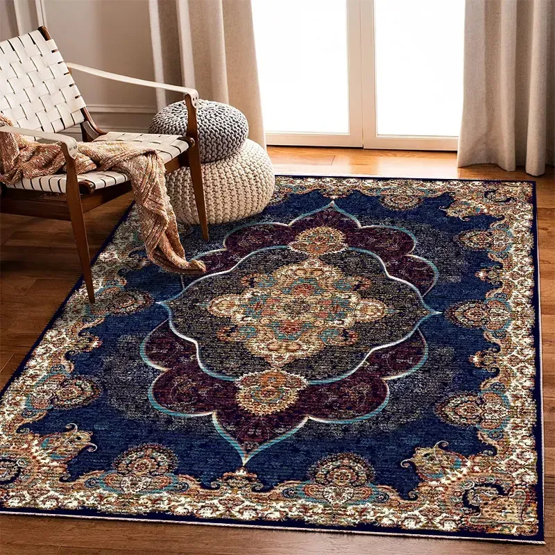 Bohemian Style Short Pile Soft Foldable Decorative Rugs