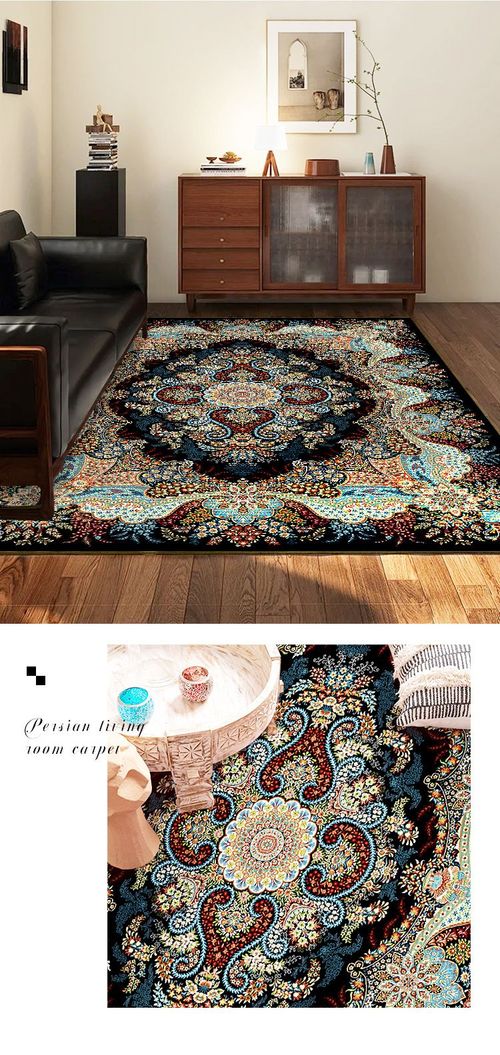 Bohemian Style Short Pile Soft Foldable Decorative Rugs