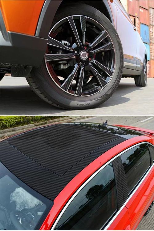 Black Carbon Fiber Car Wrap Vinyl Roll with Air Release