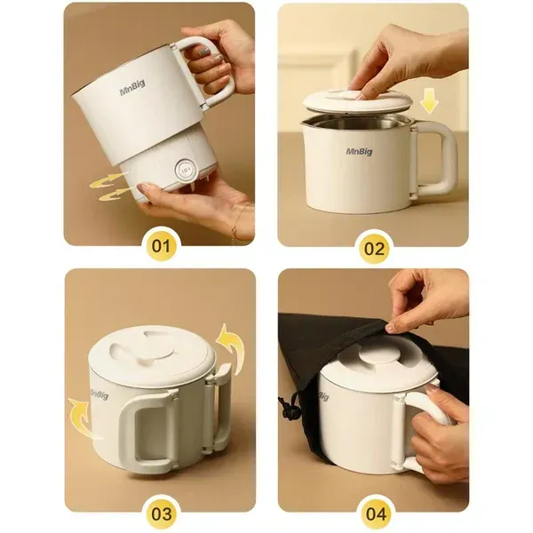 Multifunctional Foldable Stainless Steel Electric Pot