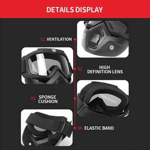 Mortorcycle Face Mask High-definition Goggles