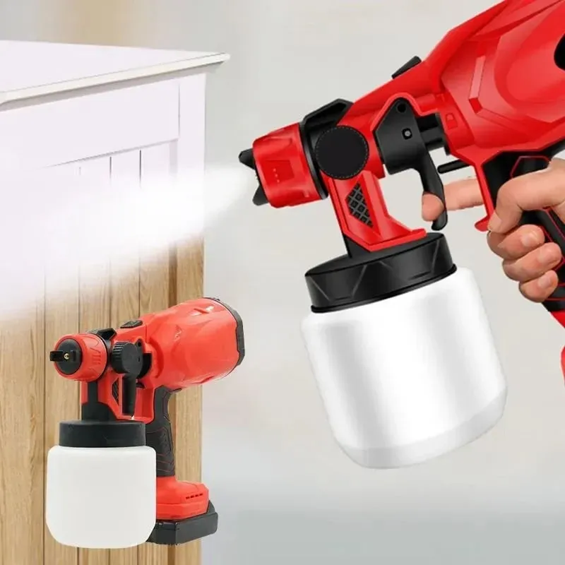 Portable Automatic High-Pressure Paint Spray Gun with 2 batteries