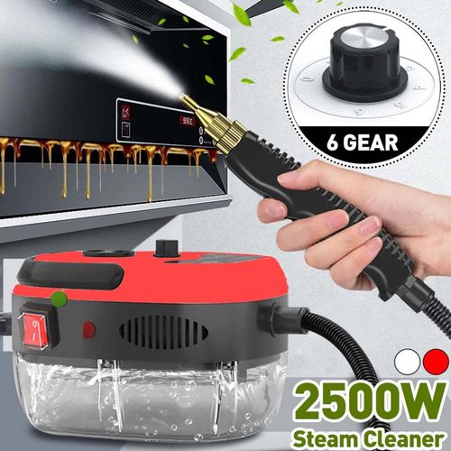 High Temperature Pressurized Steam Cleaner 2500W Handheld High Pressure Steam Cleaning Machine Portable 110V 1000ml Tank for Kitchen Toilet Car (red)