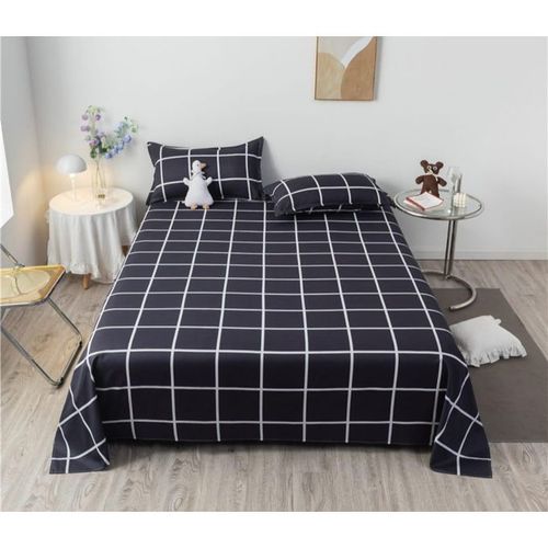 Lindy Double Size Bed Sheets - 3 Pieces - Dark Blue