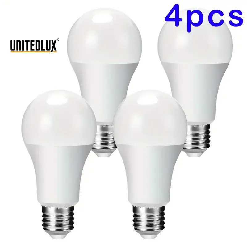 4pcs A19 LED Light Bulbs, 9W, Equivalent to 60W with 800 Lumens, E26, Non-dimmable, Operate at 110V Voltage, And Are Only Suitable for Use in The US And Canada. Non-Dimmable, Home, Office, And Commercial Use.