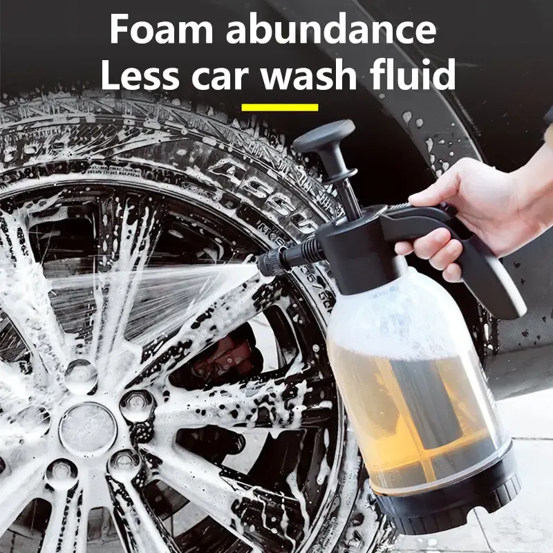 High-Pressure Handheld Car Washer - Foam Dispenser - Manual Operation, Portable, Ideal for Home Vehicle Cleaning