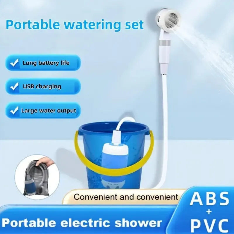 Portable Shower USB Charging Watering System. Suitable for Hiking And Climbing Bathing