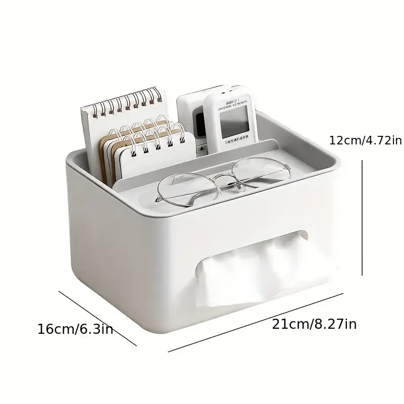 Multifunctional Desktop Storage Box, Remote Control Sundries Storage Rack, Tissue Box, Drawer Paper Box, Desk Storage Organization