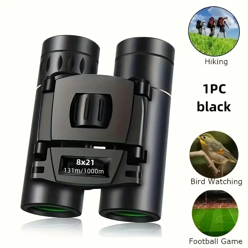 Long Range HD Zoom Powerful Binoculars, Portable Folding for Outdoor Tourism and Camping