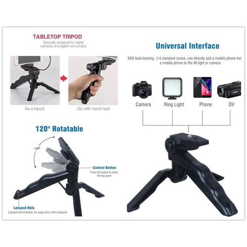 Phone Vlog Video Kit With Adjustable Tripod Stabilizer Microphone