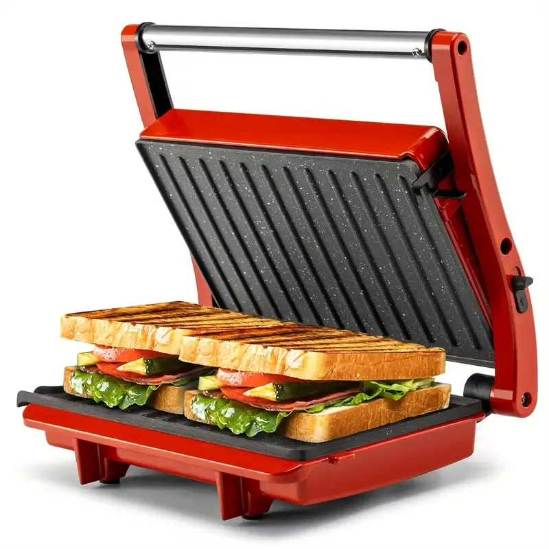 Electric Indoor Grill  SUSTEAS 3 in 1 Electric Indoor Grill & Panini Press